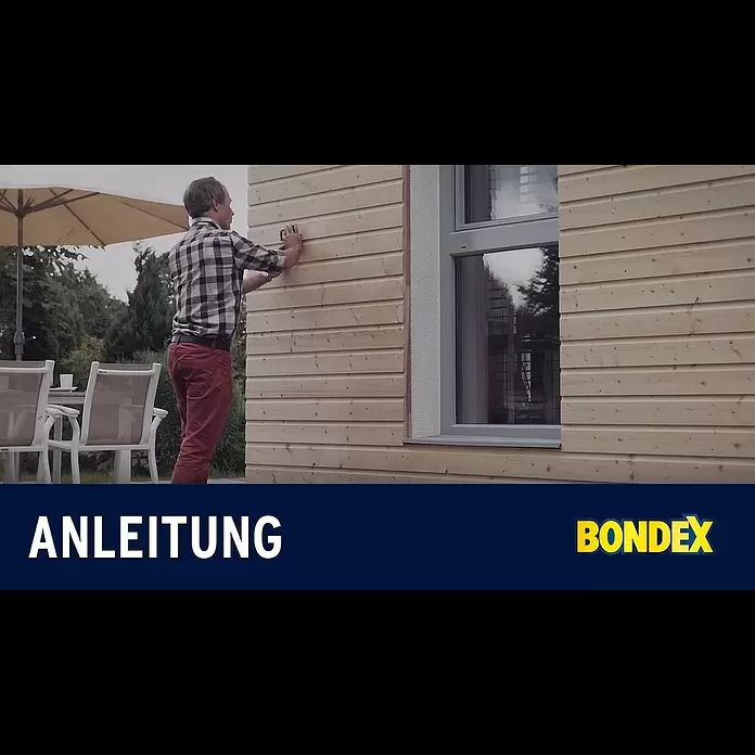 Bondex Holzlasur - Teak, 4 l, Glänzend - Wie imprägniert und streicht man Holzfassaden und Holzhäuser? | Bondex Nadelholz Ultra