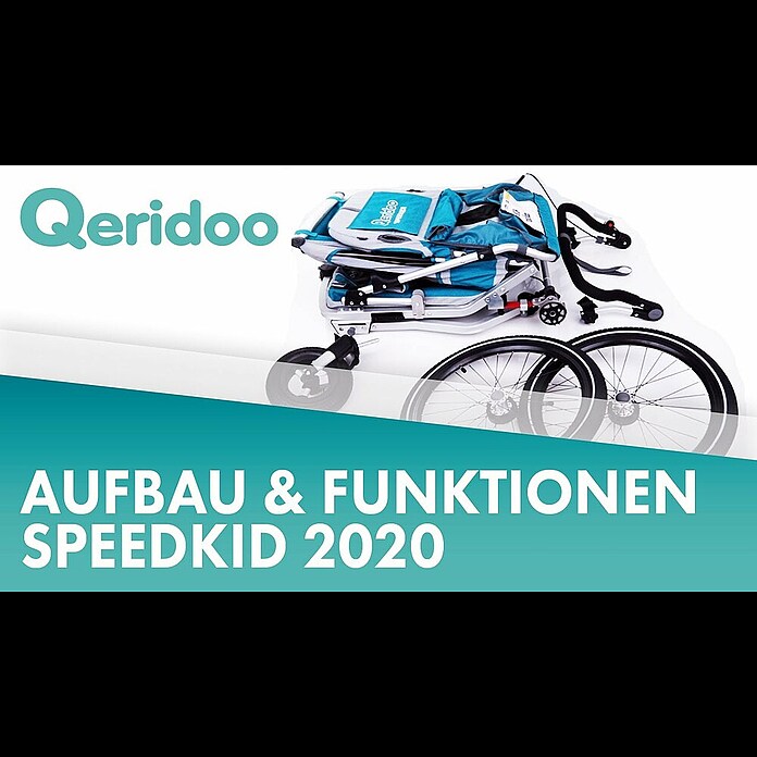 Qeridoo Kinderfahrradanhänger Speedkid 1Einsitzer, Petrol, Kinder von 1 bis 6 Jahren Product