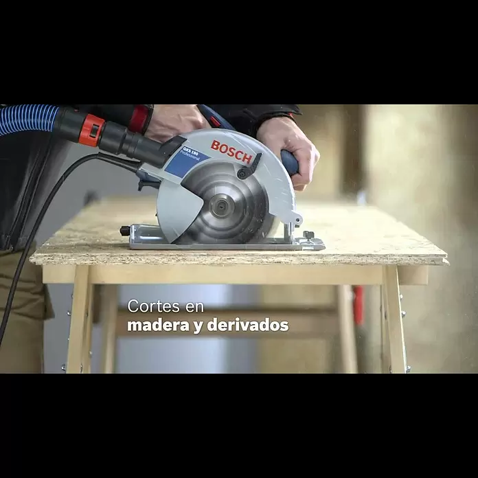 Bosch Professional Sierra circular de mano GKS 190 - 1.400 W, Diámetro hoja de sierra: 190 mm, Profundidad de corte a 90 °: 70 mm - GKS 190 Professional
