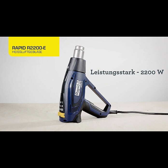 Rapid Heißluftgebläse R2200-E2.200 W, Temperaturbereich: 60 °C - 650 °C Product