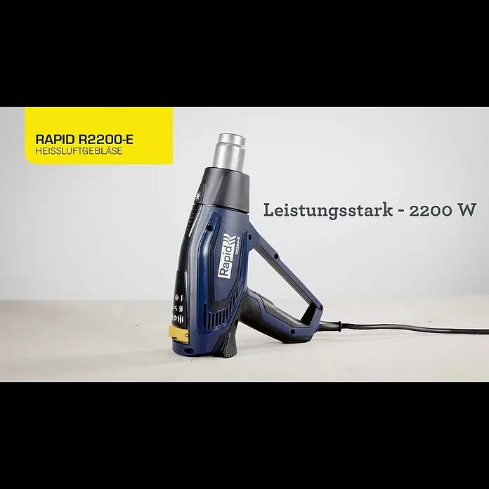 Rapid Heißluftgebläse R2200-E - 2.200 W, Temperaturbereich: 60 °C - 650 °C - Rapid R2200-E Heißluftgebläse - DE