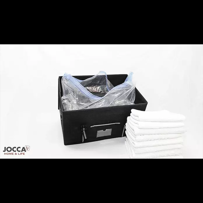 Jocca Caja para ropa con bolsa - L x An x Al: 58 x 38 x 30 cm, Polipropileno, Lila - Baúl