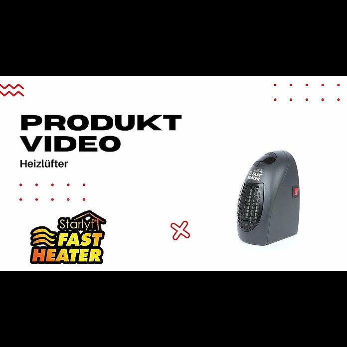 Heizlüfter Starlyf Fast Heater400 W, Schwarz, L x B x H: 8,5 x 8,8 x 15,9 cm Product