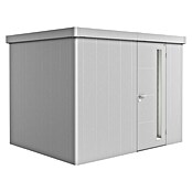 Biohort Neo Gerätehaus 2C (Außenbreite inkl. Dachüberstand: 292 cm, Außentiefe inkl. Dachüberstand: 236 cm, Stahl, Silber-Metallic, Einzeltür) | BAUHAUS