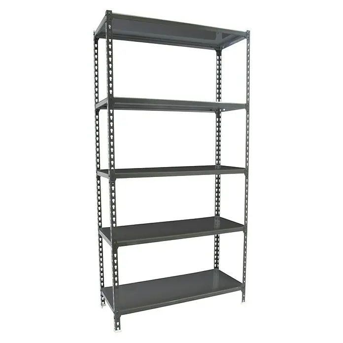 Simonrack Simonclick Metallregal Simonclick Super Plus - H x B x T: 200 x 110 x 40 cm, Traglast pro Boden: 200 kg, Anzahl Böden: 5 Stk., Stecken, Anthrazit/Anthrazit - Ein graues Metallregal mit fünf Regalböden für Lagerung und Organisation. Ideal für Keller, Garage oder Lagerraum.