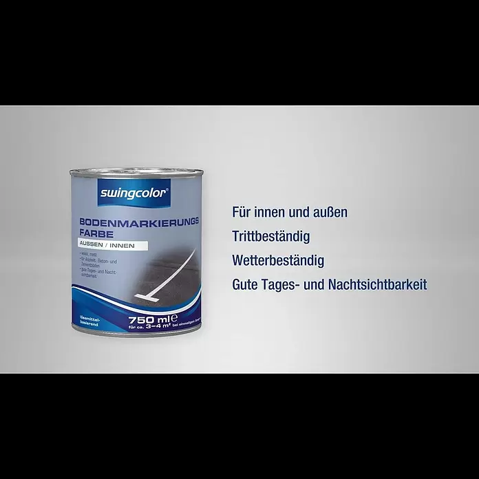swingcolor Bodenmarkierungsfarbe - Weiß, 2,5 l, Matt - Bodenmarkierungen mit swingcolor | BAUHAUS