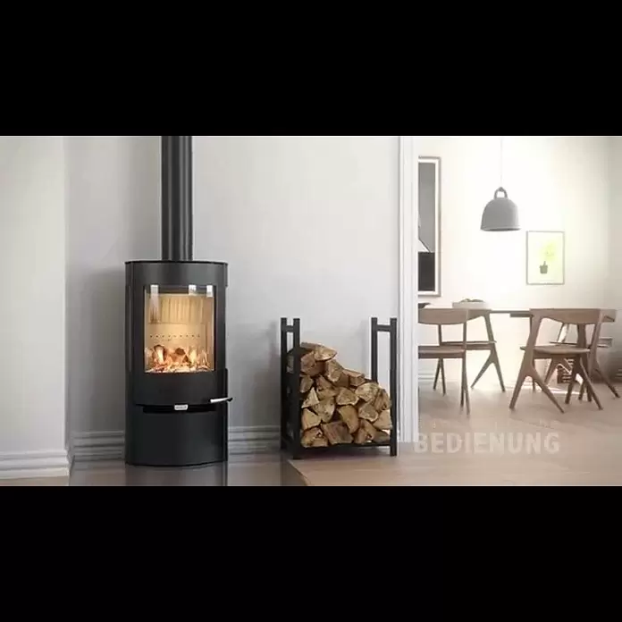 Aduro Kaminofen 19 - 5 kW, Raumheizvermögen: 350 m³, Material Verkleidung: Stahl, Schwarz - Aduro-tronic Automatik