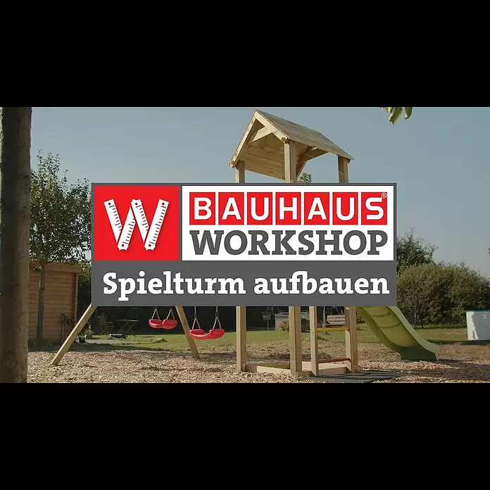 Kinderspielturm Max - L x B x H: 120 x 177 x 302 cm - BAUHAUS Workshop - Aufbau Kinderspielturm