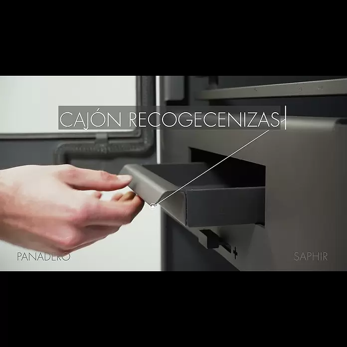 Panadero Estufa de leña Saphir - 7,1 kW, Volumen de calefacción: 220 m³, Antracita - SAPHIR EcoDesign