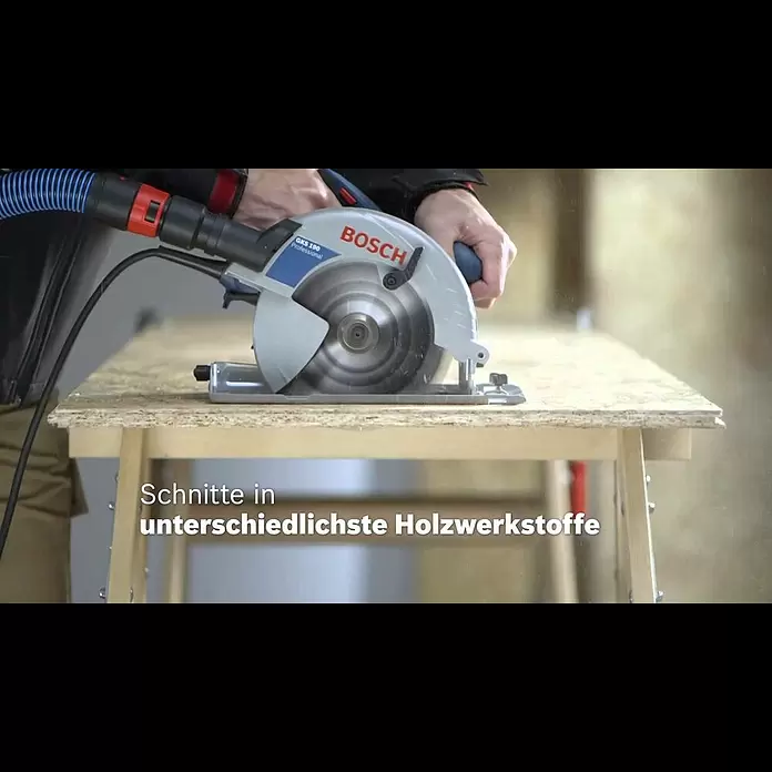 Bosch Professional Handkreissäge GKS 190 - 1.400 W, Durchmesser Sägeblatt: 190 mm, Schnitttiefe bei 90 °: 70 mm - Bosch Handkreissäge GKS 190 Professional
