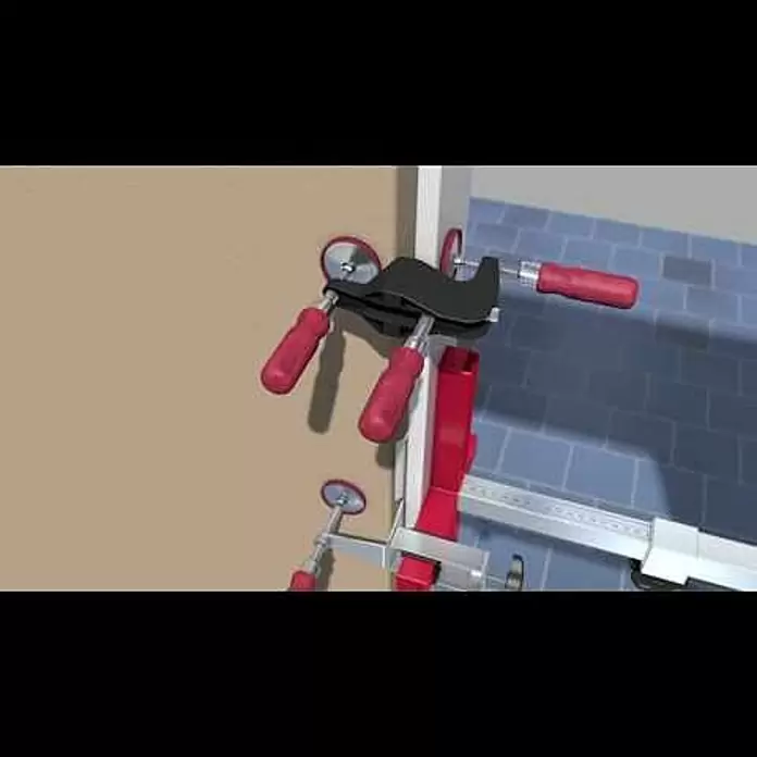 Hörmann Stahlzarge VarioFix - 87,5 x 200 cm, Wandstärke: 150 mm, DIN Anschlag: Links/Rechts, Lichtgrau - Montageanimation Stahlfutterzarge VarioFix