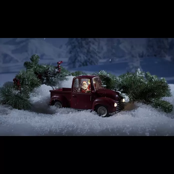 Konstsmide LED-Weihnachtsdekoleuchte Weihnachtsmann mit Pick-up - 12,5 x 30 x 15,5 cm, Rot, Batteriebetrieben, LED - Konstsmide LED-Dekoleuchte Weihnachtsmann mit Pick-up (0,3 W, Rot, L x B x H: 12,5 x 30 x 15,5 cm) | BAUHAUS
