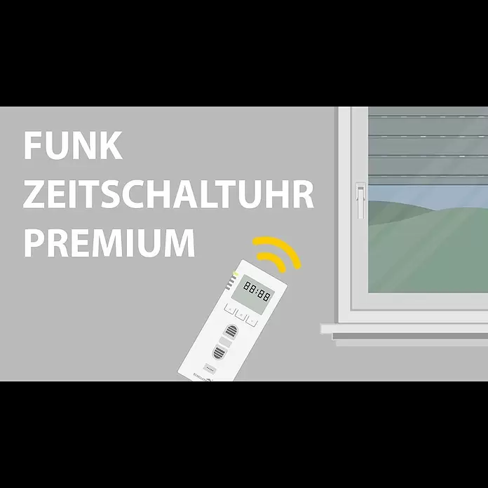 Schellenberg Funk-Zeitschaltuhr Premium - Unterstützte Systeme: Schellenberg Smart Home System, Geeignet für: 25 Funk-Motoren - Funk Zeitschaltuhr Premium - Zeitschaltuhr, Handsender und Wandschalter — Schellenberg