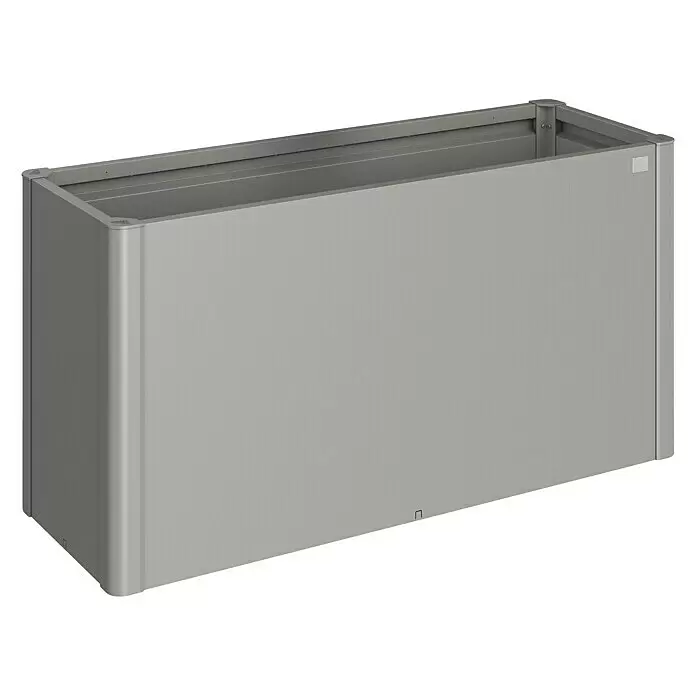 Biohort Hochbeet - 53 x 152 x 77 cm, Stahl, Quarzgrau Metallic - Rechteckiger grauer Metall-Pflanzkasten für erhöhtes Gärtnern.