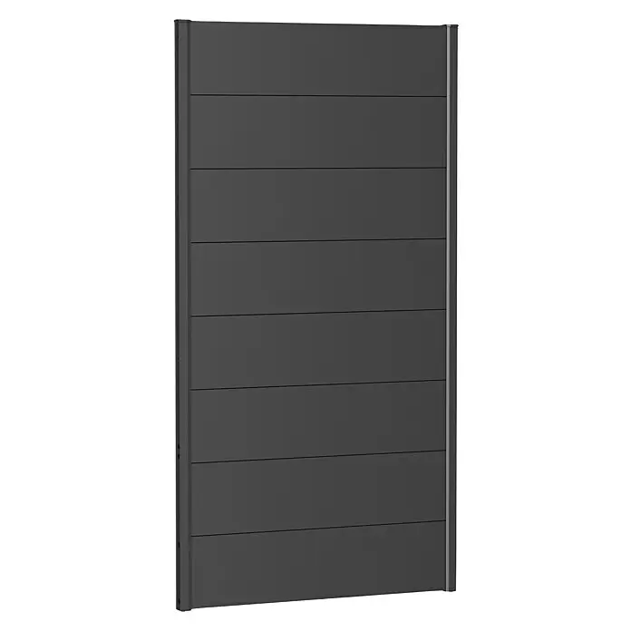 Biohort Sichtschutzelement - B x H: 100 x 180 cm, Stahl, Dunkelgrau Metallic - Dunkelgraues Lamellen-Sichtschutzelement.