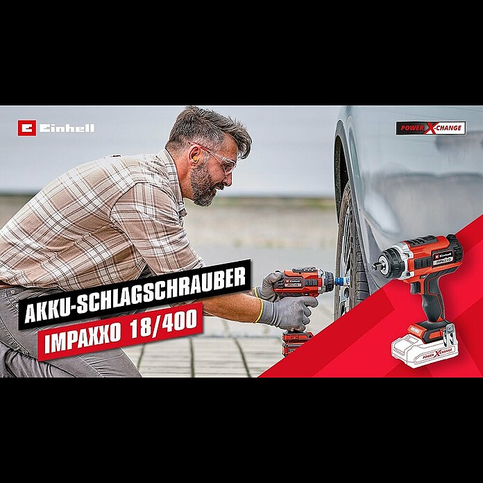 Einhell Power X-Change Akku-Schlagschrauber Impaxxo 18/40018 V, Ohne Akku, Leerlaufdrehzahl: 0 U/min - 2.100 U/min Product