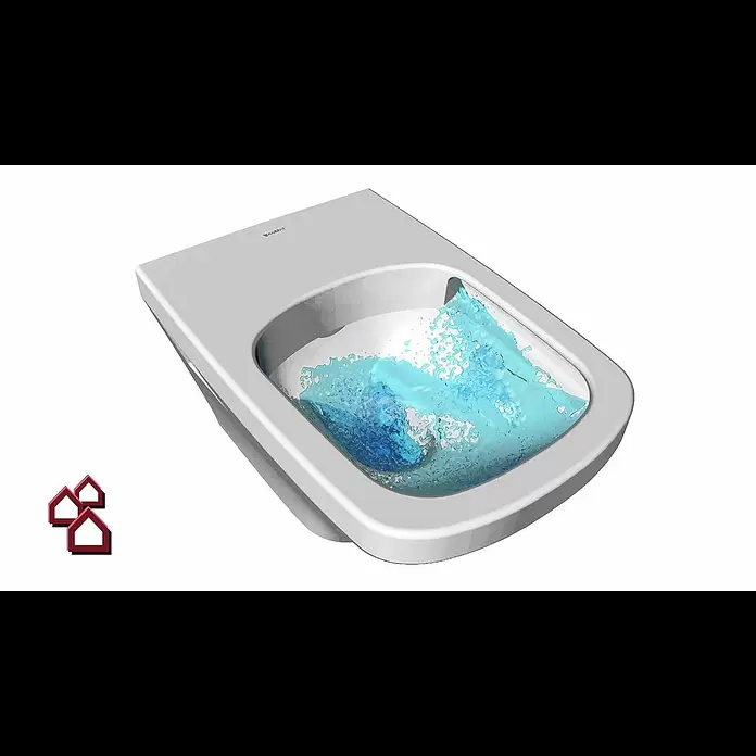 Duravit Starck 3 Wand-WC-Set - Spülrandlos, Mit antibakterieller Glasur, Spülform: Tief, WC Abgang: Waagerecht, Weiß - Starck 3 Design Wand WC von Duravit | BAUHAUS