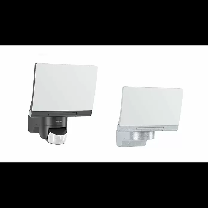 Steinel LED-Sensor-Strahler XLED home 2 S silber - 13,7 W, L x B x H: 161 x 180 x 218 mm, Silber, IP44 - Steinel Licht: XLED Home 2