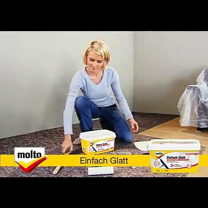 Molto Einfach Glatt Innen-Fertigspachtel (7 kg, Gebrauchsfertig, Naturweiß) | BAUHAUS