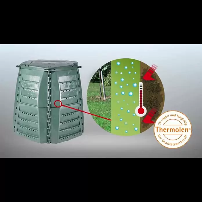 Garantia Komposter Thermo Star - 600 l, 110 x 110 x 102 cm - Vorteile und Aufbau des Thermo-Star Komposters