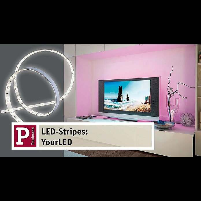 Paulmann LED-Band YourLED Basisset (Länge: 1,5 m, Lichtfarbe: Warmweiß, 4,5 W, 400 lm, 12 V) | BAUHAUS