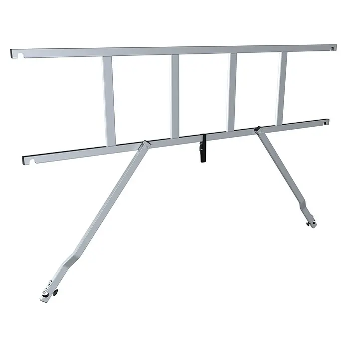 Krause ProTec Geländer GuardMatic-System - Länge: 2,1 m - Metallgerüst mit seitlichen Stützen für Stabilität. Ideal für Bauarbeiten oder Reparaturen, robust und zuverlässig.