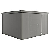 Biohort Neo Gerätehaus 4D (Außenbreite inkl. Dachüberstand: 348 cm, Außentiefe inkl. Dachüberstand: 348 cm, Stahl, Quarzgrau-Metallic, Doppeltür) | BAUHAUS