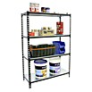 Simonrack Simonclick Metallregal Simonclick Mega Plus (H x B x T: 150 x 120 x 50 cm, Traglast pro Boden: 200 kg, Anzahl Böden: 4 Stk., Stecken, Anthrazit/Silber) | BAUHAUS