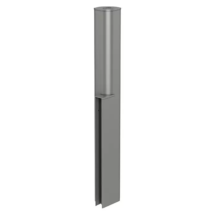 Biohort DaVinci Pfosten Höhensprung Maxi-Mini - 7,2 x 10,5 x 77 cm, Quarzgrau Metallic - Hohe, graue Metallsäule mit strukturierter Oberseite und integriertem Regal.