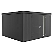 Biohort Neo Gerätehaus 4D (Außenbreite inkl. Dachüberstand: 348 cm, Außentiefe inkl. Dachüberstand: 348 cm, Stahl, Dunkelgrau-Metallic, Doppeltür) | BAUHAUS