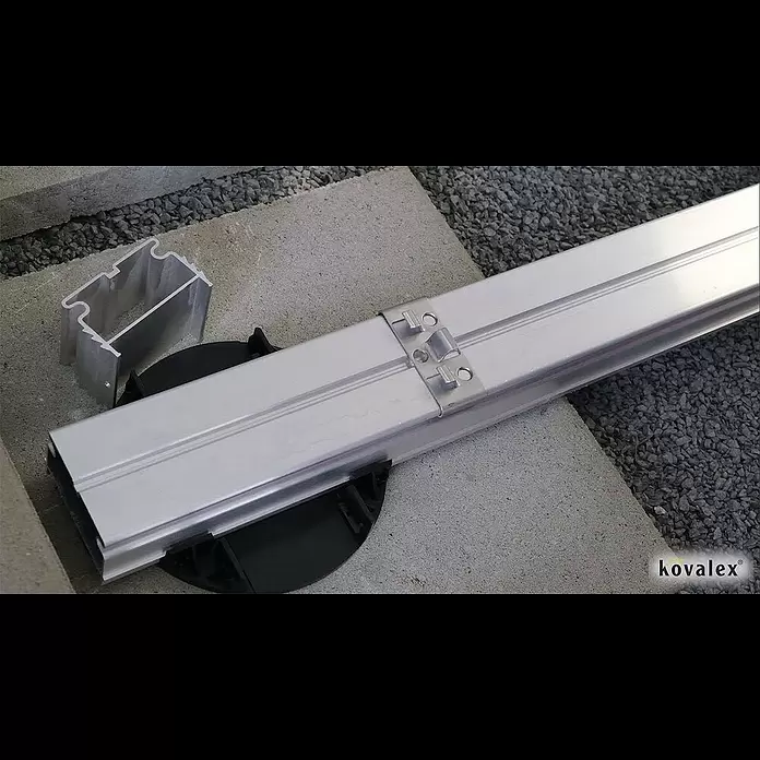 Kovalex Alu-Unterkonstruktion - 300 x 6,4 x 4 cm, Passend für: Kovalex Terrassendecksysteme - Kovalex® Alu-Profi-Unterkonstruktion