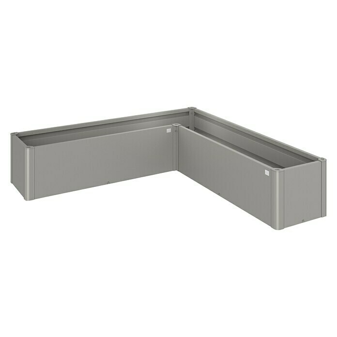 Biohort Belvedere Hochbeet Mini L-Form (201 x 201 x 45 cm, Stahl, Quarzgrau Metallic) | BAUHAUS