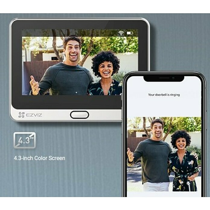 EZVIZ Digitaler Türspion DP2C (Silber, 1.920 x 1.080 Pixel (Full HD), Erfassungswinkel: 155 °) | BAUHAUS