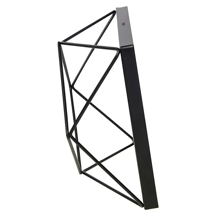 Umbra Bilderrahmen Prisma - 10 x 15 cm, Schwarz, Glas - Nahaufnahme eines modernen, schwarzen geometrischen Kerzenständers mit minimalistischem Design.