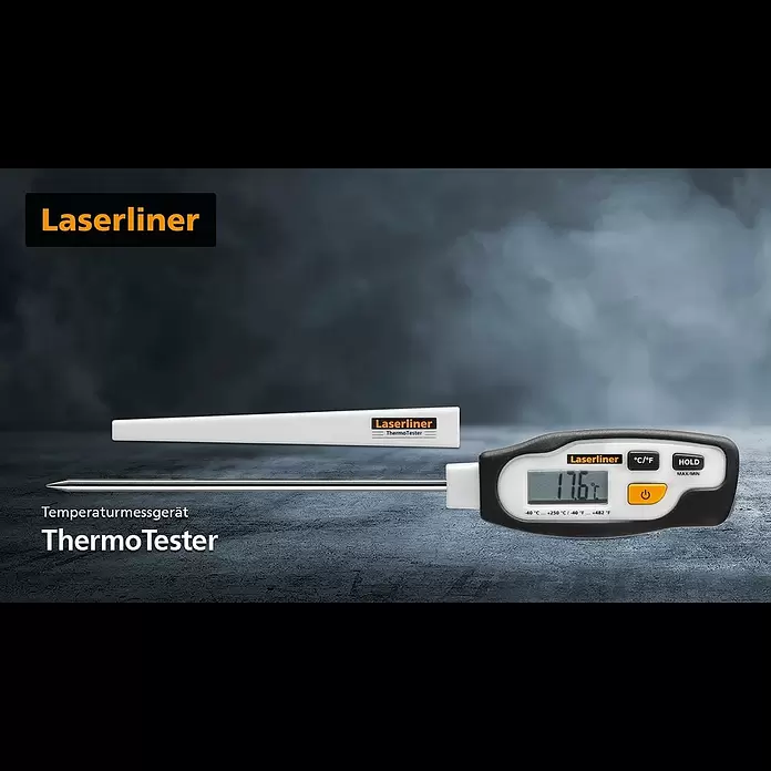 Laserliner Temperaturmessgerät Thermotester - Messbereich: -40 °C bis +250 °C - Produktvideo Laserliner Thermotester