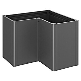 Biohort Hochbeet Belvedere L (L x B x H: 102 x 102 x 77 cm, Stahl, Dunkelgrau Metallic)