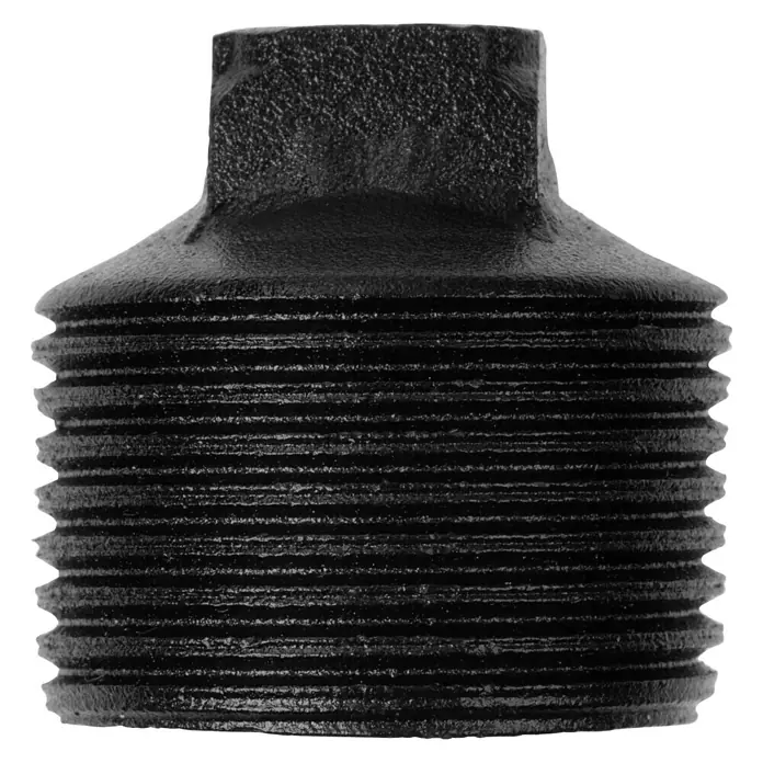 Walteco Rusticline Verschraubung Tube - Stahl, Schwarz, 2 Stk. - Schwarzer Gewindenippel aus Kunststoff, geeignet für Sanitäranwendungen. Präzise gefertigt, robust und langlebig.