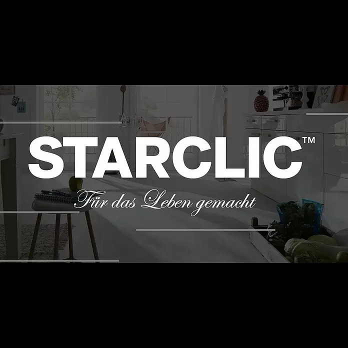 Star Clic Vinylboden More+ - Golden Oak Brown, Landhausdiele, 1.210 x 220 x 5 mm - Starclic Wasserresistente Vinyl-Designbodenbeläge