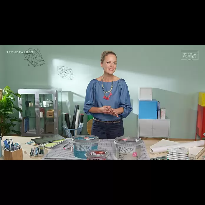 SCHÖNER WOHNEN-Farbe Wandfarbe TrendfarbeFrozen, Matt, 1 l, Konservierungsmittelfrei - Farbige Akzente setzen | SCHÖNER WOHNEN Trendfarben | Eva Brenner SCHÖNER WOHNEN-Farbe Studio
