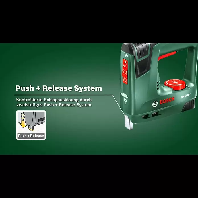Bosch Elektrotacker PTK 14 EDT - Klammertiefe: 6 mm - 14 mm, 30 Impulse/min - Bosch stellt vor: Tacker PTK 14 EDT