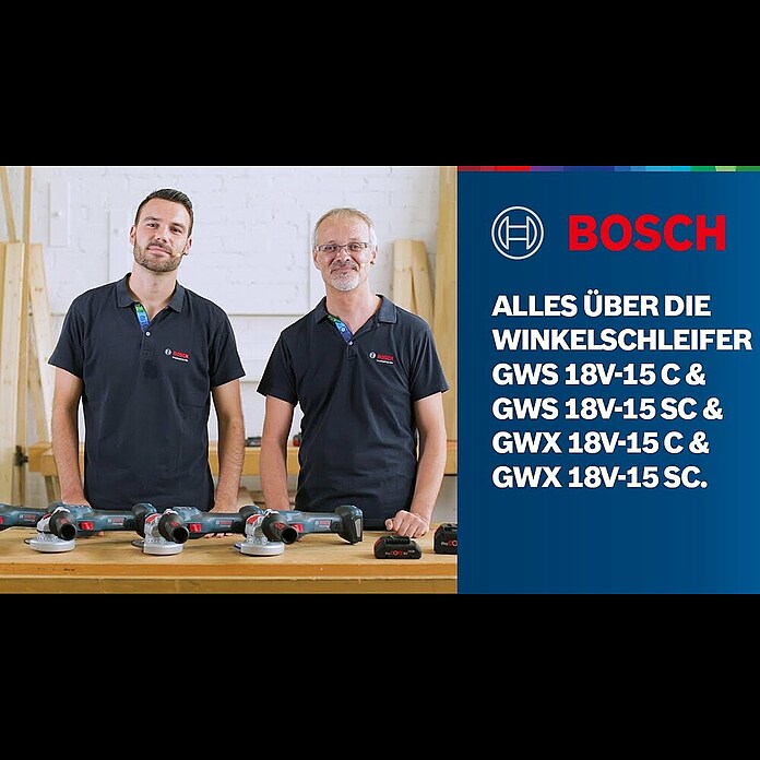 Bosch Professional Biturbo Akku-Winkelschleifer 18V-15 SC18 V, Ohne Akku, Durchmesser Scheibe: 125 mm Product