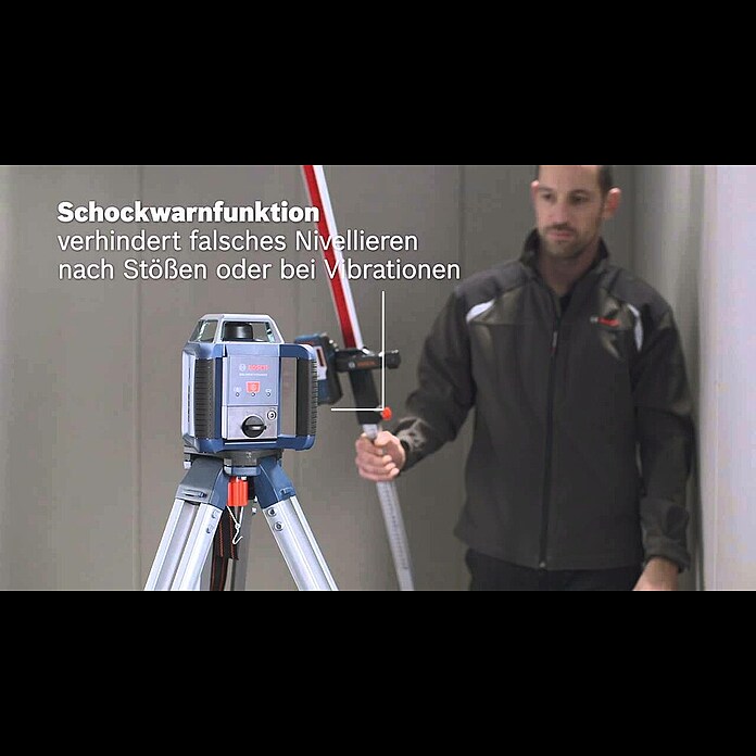 Bosch Professional Rotationslaser GRL 400 HMax. Arbeitsbereich: Ø 400 m mit Empfänger, Messgenauigkeit: ± 0,08 mm/m Product