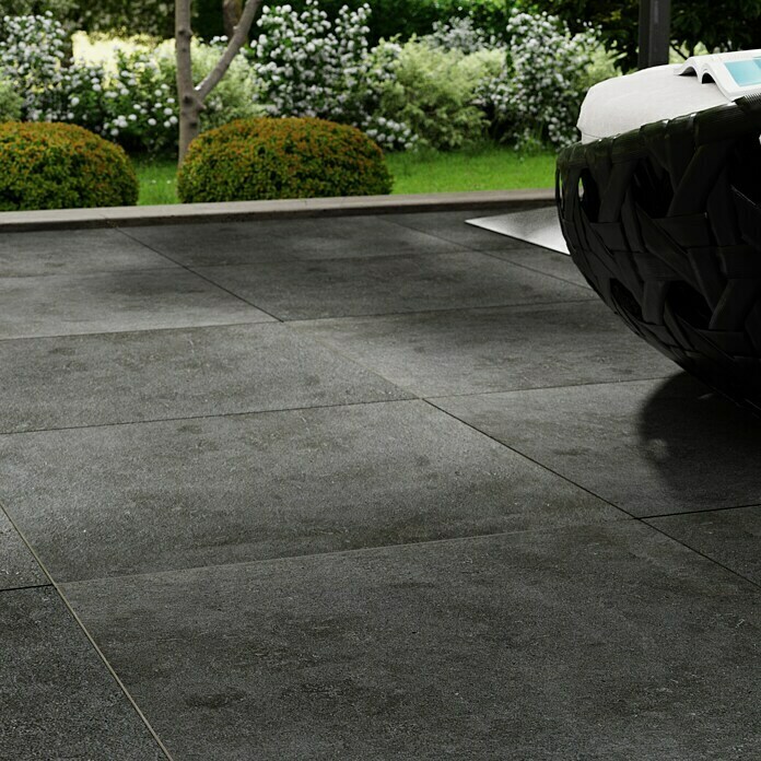 Marazzi Terrassenfliese E20T Basalt60 x 60 x 2 cm, Schwarz, Matt Mood Shot