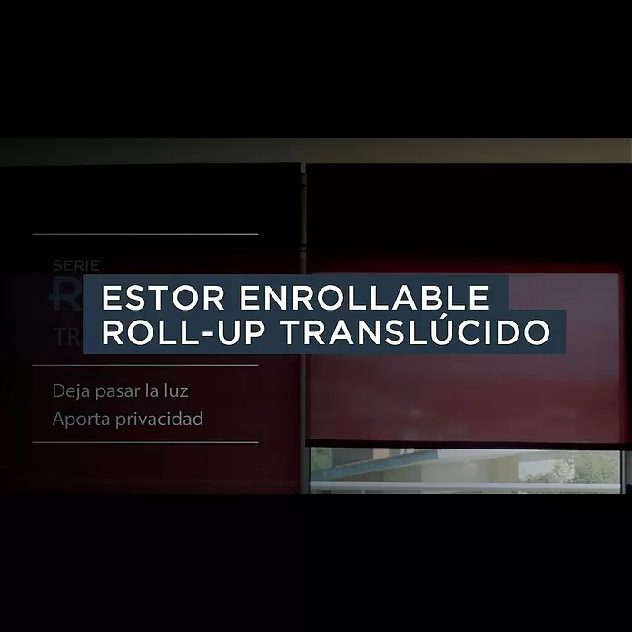 Estor enrollable Roll-up Scandi - An x Al: 100 x 250 cm, Piedra arenisca, Unicolor - Estor enrollable Roll-Up Translúcido