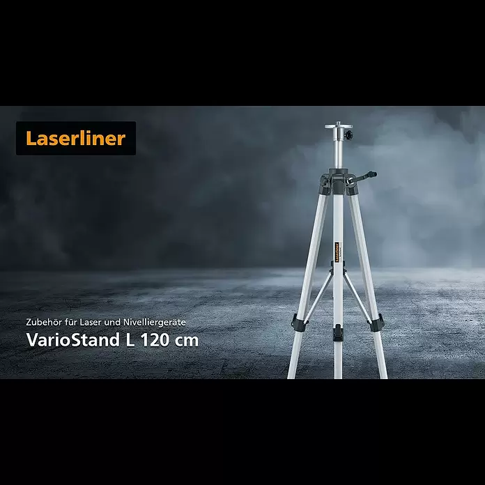 Laserliner Stativ VarioStand - Arbeitshöhe: 57 cm - 122 cm, Stativ-Gewinde: ¼″ - Produktvideo Laserliner Vario Stand 120 cm