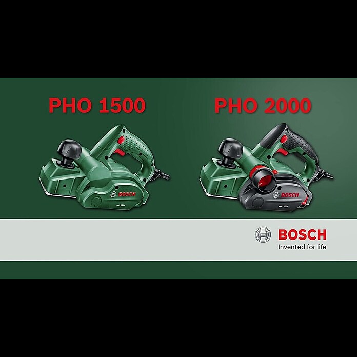 Bosch Handhobel PHO 2000680 W, Hobeltiefe: 0 mm - 2 mm, 19.500 U/min Product