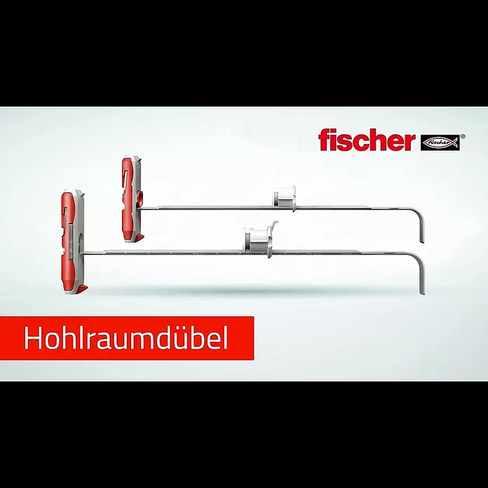 Fischer Duotec Kippdübel - Durchmesser Dübel: 10 mm, Länge Dübel: 50 mm, Gipsfaserplatten, Mit Schrauben, 2 Stk. - Kippdübel für Hohlräume fischer DUOTEC