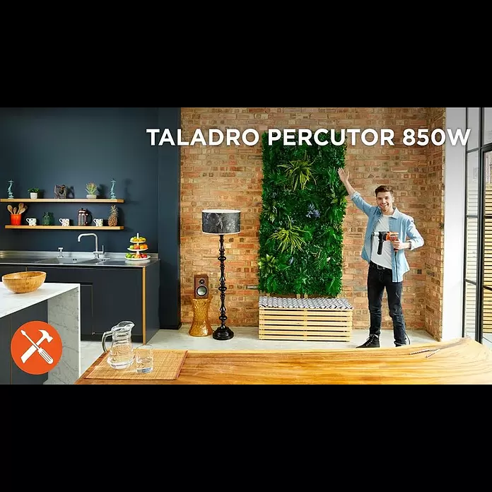 Black+Decker Taladro percutor BEH850K - 850 W, Número de revoluciones de marcha en vacío 1ª marcha: 3.100 r.p.m., Número máx. de impactos: 54.400 /min - Taladro Percutor 850W | BLACK+DECKER