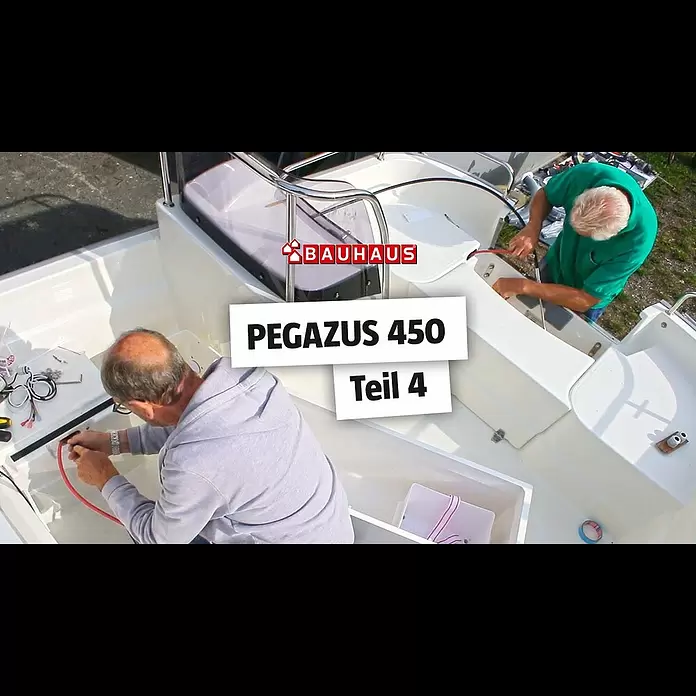PEGAZUS GFK-Boot 450 Basic - Ohne Motor, Geeignet für: Max. 5 Personen, CE-Klasse C - Armaturen, Elektrik, Schaltung & Lenkung ⚓ BAUHAUS Nautic (Teil 4)