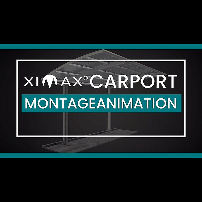 Ximax Carport Portoforte 80 inkl. Mattbraun, 2,7 T): (Außenmaß x Einzelcarport, BAUHAUS 4,95 x Dachüberstand 100 kg/m²) (B | Schneelast: m